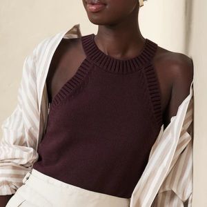 Banana Republic Factory Chunky Halted Sweater Tank Sz S